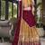 mustard Kanchipuram Printed lehenga choli with Intricate Zari Weaving