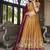 mustard Kanchipuram Printed lehenga choli with Intricate Zari Weaving