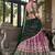 pink Kanchipuram Printed lehenga choli with Intricate Zari Weaving