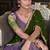 purple Kanchipuram Printed lehenga choli with Intricate Zari Weaving
