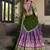 purple Kanchipuram Printed lehenga choli with Intricate Zari Weaving