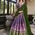 purple Kanchipuram Printed lehenga choli with Intricate Zari Weaving