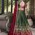 green Kanchipuram Printed lehenga choli with Intricate Zari Weaving