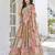 BEIGE CHINNON SILK DIGITAL PRINT & ZARI DORI EMBROIDERED PARTY BRIDAL INDIAN WEDDING FESTIVE SEMI STITCHED LEHENGA CHOLI