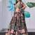 BLACK CHINNON SILK DIGITAL PRINT & ZARI DORI EMBROIDERED PARTY BRIDAL INDIAN WEDDING FESTIVE SEMI STITCHED LEHENGA CHOLI