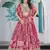 PINK CHINNON SILK DIGITAL PRINT & ZARI DORI EMBROIDERED PARTY BRIDAL INDIAN WEDDING FESTIVE SEMI STITCHED LEHENGA CHOLI