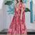 PINK CHINNON SILK DIGITAL PRINT & ZARI DORI EMBROIDERED PARTY BRIDAL INDIAN WEDDING FESTIVE SEMI STITCHED LEHENGA CHOLI