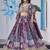 PURPLE CHINNON SILK DIGITAL PRINT & ZARI DORI EMBROIDERED PARTY WEAR INDIAN WEDDING FESTIVE SEMI STITCHED LEHENGA CHOLI