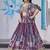 PURPLE CHINNON SILK DIGITAL PRINT & ZARI DORI EMBROIDERED PARTY WEAR INDIAN WEDDING FESTIVE SEMI STITCHED LEHENGA CHOLI