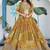 YELLOW CHINNON SILK DIGITAL PRINT & ZARI DORI EMBROIDERED PARTY WEAR INDIAN WEDDING FESTIVE SEMI STITCHED LEHENGA CHOLI