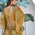 YELLOW CHINNON SILK DIGITAL PRINT & ZARI DORI EMBROIDERED PARTY WEAR INDIAN WEDDING FESTIVE SEMI STITCHED LEHENGA CHOLI