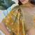 YELLOW CHINNON SILK DIGITAL PRINT & ZARI DORI EMBROIDERED PARTY WEAR INDIAN WEDDING FESTIVE SEMI STITCHED LEHENGA CHOLI