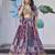 PURPLE CHINNON SILK DIGITAL PRINT & ZARI DORI EMBROIDERED PARTY WEAR INDIAN WEDDING FESTIVE SEMI STITCHED LEHENGA CHOLI