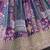 PURPLE CHINNON SILK DIGITAL PRINT & ZARI DORI EMBROIDERED PARTY WEAR INDIAN WEDDING FESTIVE SEMI STITCHED LEHENGA CHOLI