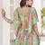 GREEN CHINNON SILK DIGITAL PRINT & ZARI DORI EMBROIDERED PARTY BRIDAL INDIAN WEDDING FESTIVE SEMI STITCHED LEHENGA CHOLI