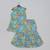 Blue floral printed mirrow work and embroidered top with floral printed sharara set