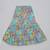 Blue floral printed mirrow work and embroidered top with floral printed sharara set