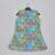 Blue floral printed mirrow work and embroidered top with floral printed sharara set