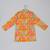 Mustard floral printed mirror work and embroiderd kurta with dhoti set