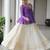 Purple Georgette Kutchi Work Peplum Top With Cotton Flared Lehenga