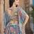SKY BLUE CHINNON SILK DIGITAL PRINT & ZARI DORI EMBROIDERED PARTY INDIAN WEDDING FESTIVE SEMI STITCHED LEHENGA CHOLI