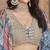 SKY BLUE CHINNON SILK DIGITAL PRINT & ZARI DORI EMBROIDERED PARTY INDIAN WEDDING FESTIVE SEMI STITCHED LEHENGA CHOLI