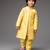 Yellow plain chanderi kurta pyjama