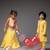 Yellow plain chanderi kurta pyjama