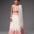 White embroidered organza lehenga set