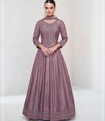 SILK WITH  WORK ANARKALI SUIT