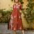 Viva rust embroidery cotton dress