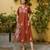 Viva rust embroidery cotton dress
