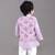 Lavender kurta with flower embroidery jacket with bottom  set