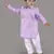 Lavender kurta with flower embroidery jacket with bottom  set