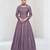 LAVENDOR DESIGNER SILK WITH SEQUANCE WORK  ANARKALI SUIT