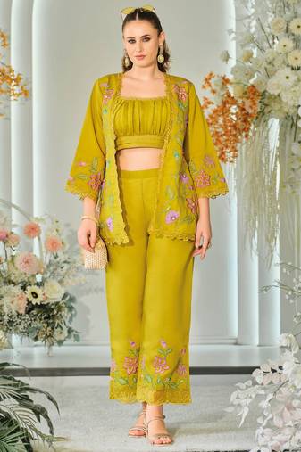 Aditri amber full work fusion wear co-ord set