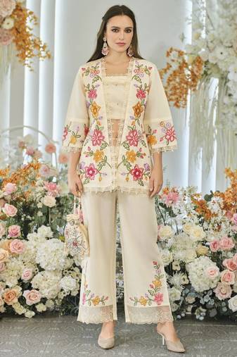 Aditri angel full work fusion wear co-ord set