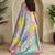 Pink Multi Party Wear Georgette Saree