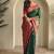 Dark Green Dual Tone silk blend Saree