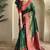 Dark Green Dual Tone silk blend Saree