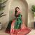 Dark Green Dual Tone silk blend Saree