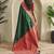 Dark Green Dual Tone silk blend Saree