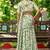Ivory + highlight embroidered+ chinon+ readymade+  fusion wear + with blouse