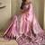 Pink Dual Tone silk blend Saree
