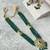 Gold plated green bead necklace set