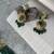 Gold plated green bead necklace set