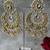 Gold plated dangler earrings