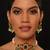 Gold plated multicolor necklace set