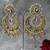Gold plated dangler earrings