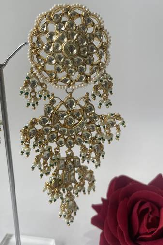 Gold plated dangler earrings